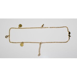 دستبند زیبای طلایی ظریف استیل