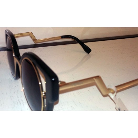 عینک آفتابی FF/0125 C1 مشکی رو طلایی  فندی  FENDI FF/0125 C1 Sunglasses